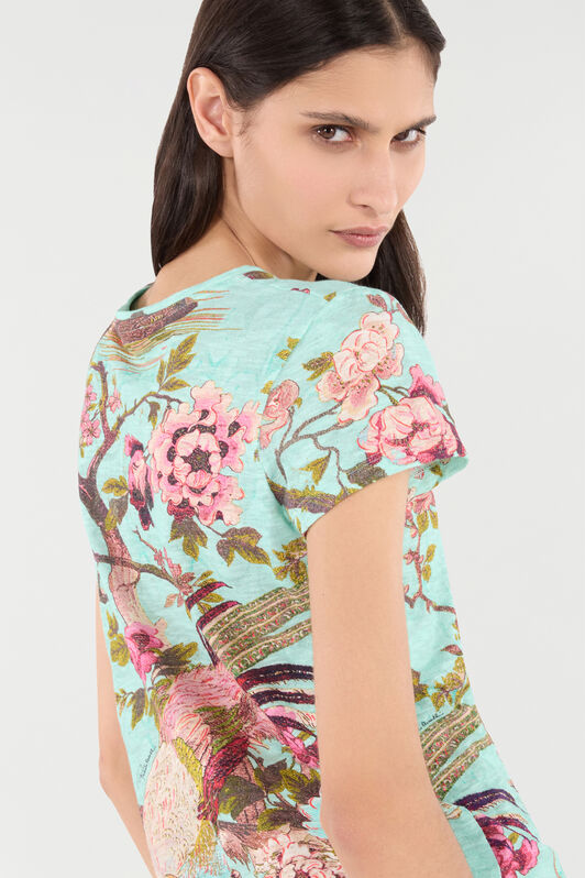 RC T-Shirt with Naturalistic Print RC T-Shirt with Naturalistic Print Blue/Pink VKT61A-3DP76