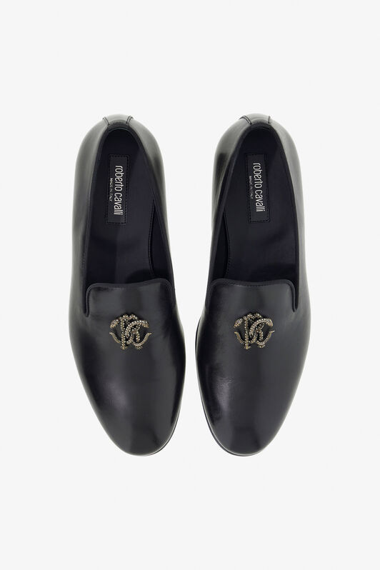 RC Mocasines de cuero con hebilla Negro SRS006-VL005