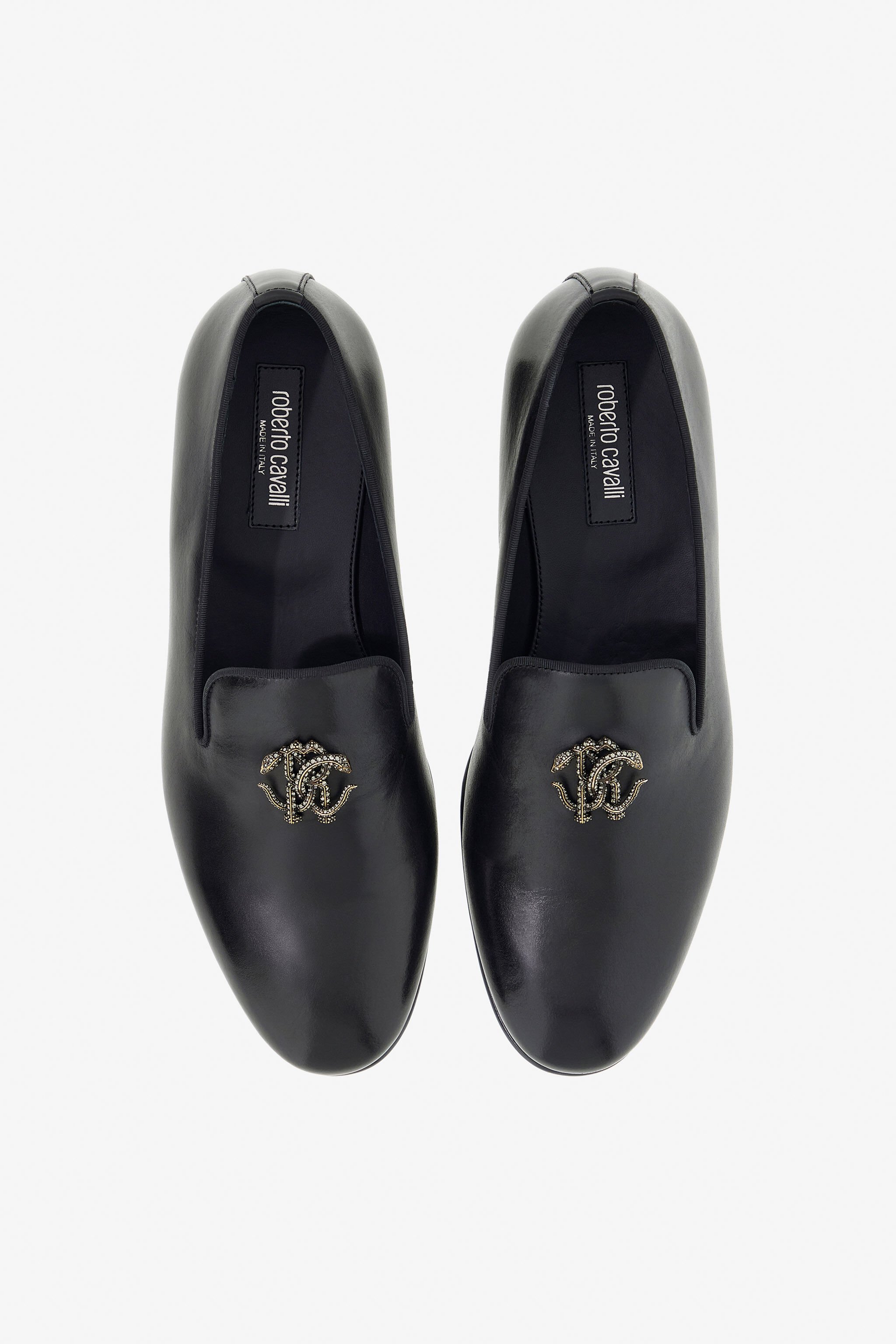 RC Mocasines de cuero con hebilla Negro SRS006-VL005