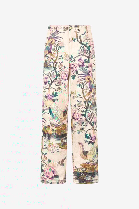 RC Jeans with Floral Print RC Jeans with Floral Print Ivory/Pink VKJ207-DAP76
