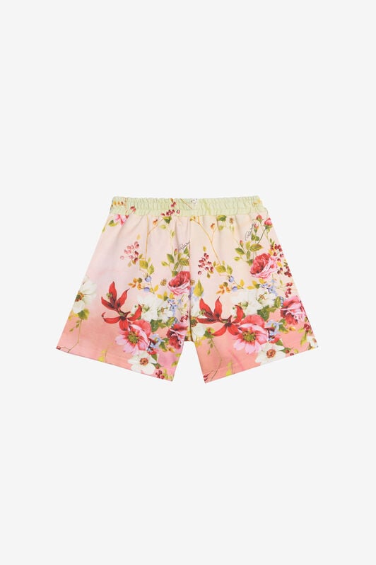 JU Miami Flowers Print Shorts JU Miami Flowers Print Shorts GREEN/FUXIA WJT21M-5OR64