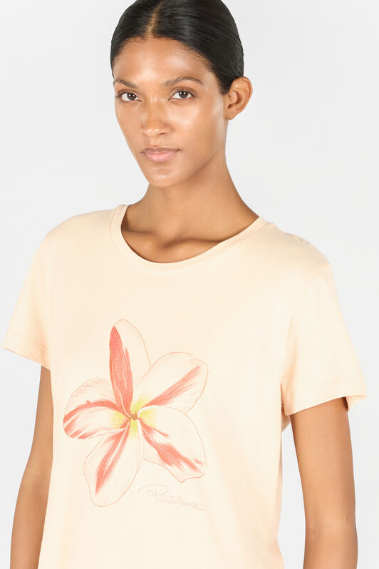 RC Flower print T-shirt Cream OOT60C-JD060
