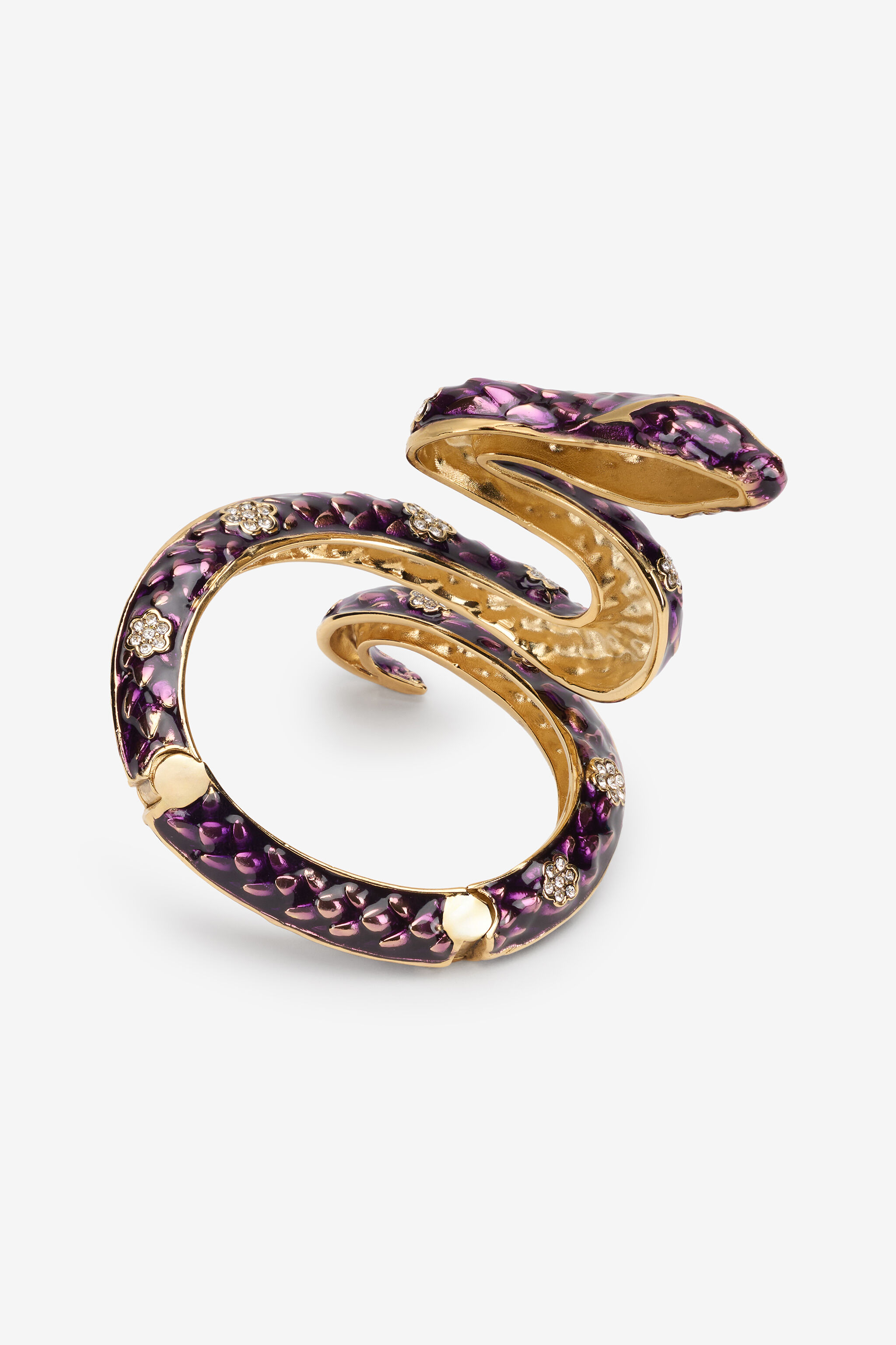 RC Serpentine Bracelet GOLD/PURPLE/CRYSTAL XQG022-AM011