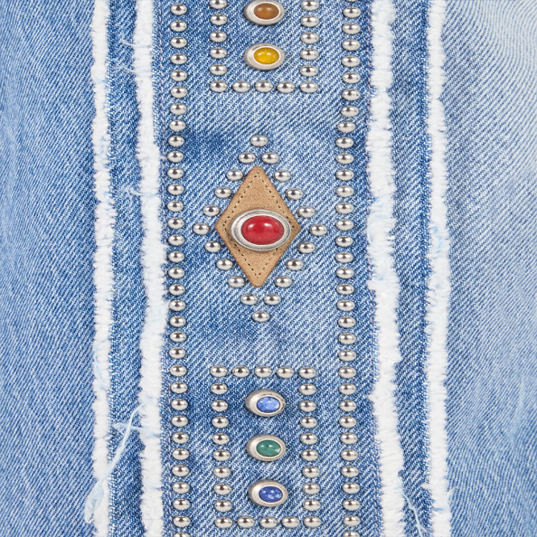 RC Jeans with Stud and Stone Motif Bleu clair VRJ208-VT001