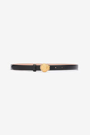 ${brand} Leather Belt with Shell Buckle ${colorDescription} ${masterID}