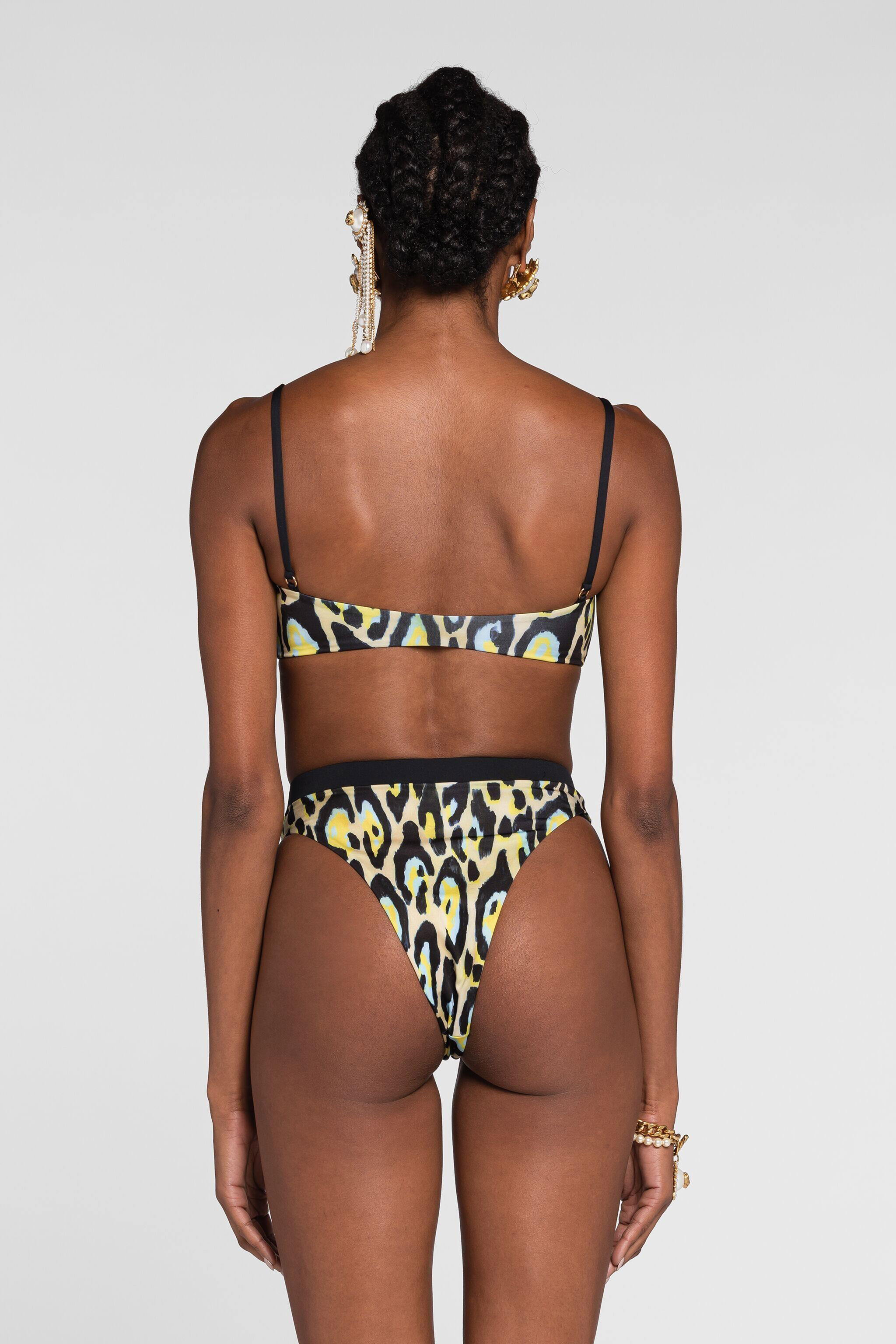 RC Jaguar-print bikini bottoms Yellow QKW00J-LNF54