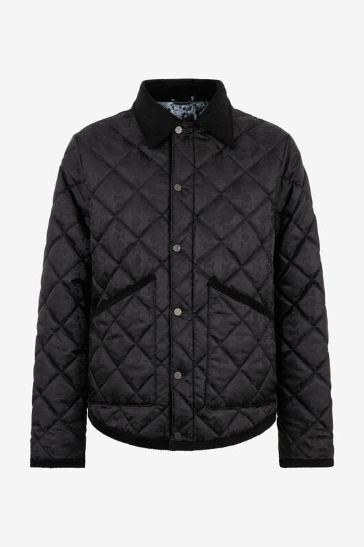 RC Quilted Down Jacket With Monogram RC BLACK ROT80D-DJ005