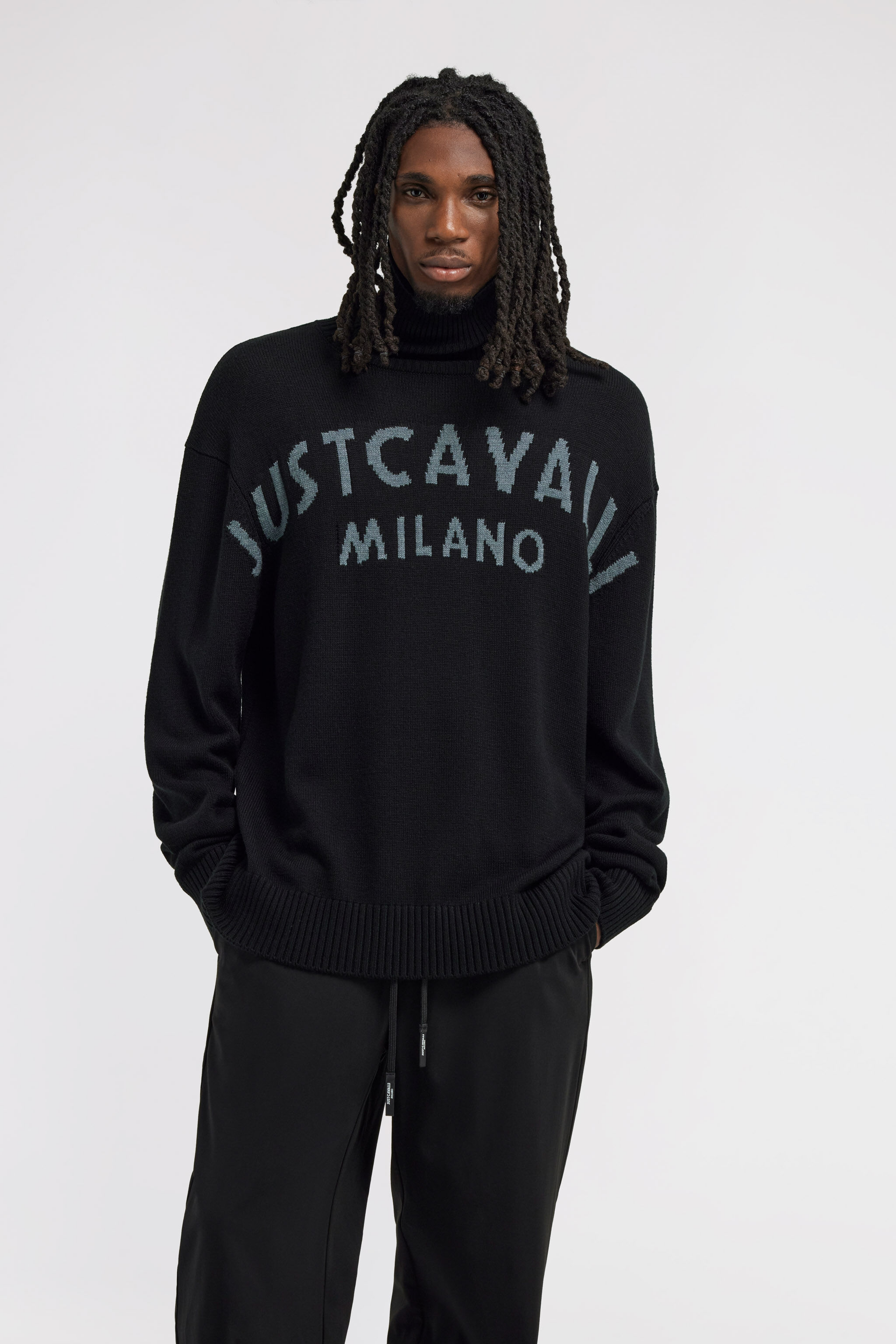 JC Just Cavalli Turtleneck sweater Noir TFM006-TF026