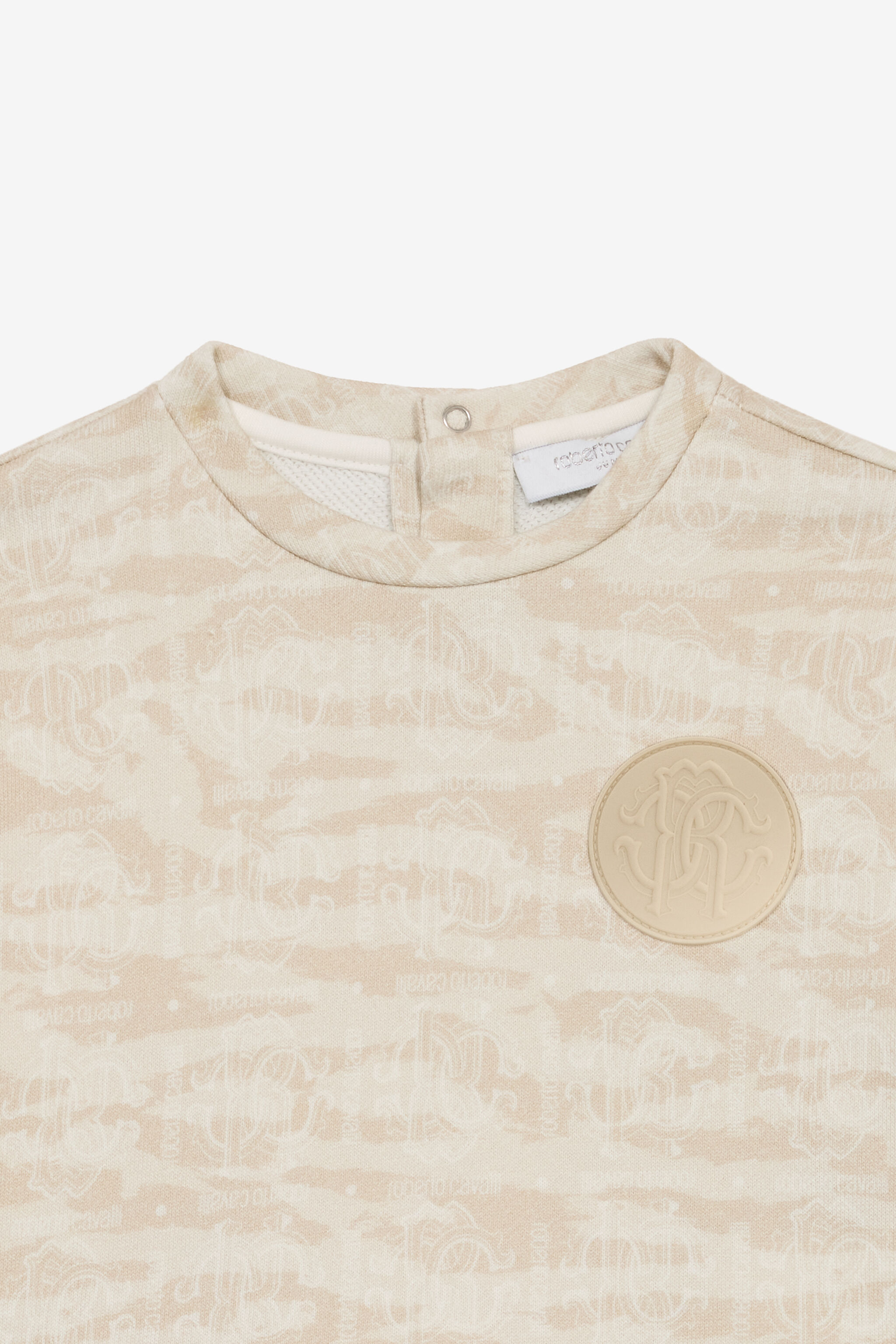 JU Felpa Stampa Tiger Skin E Monogram RC Avorio UJT665-5OO44