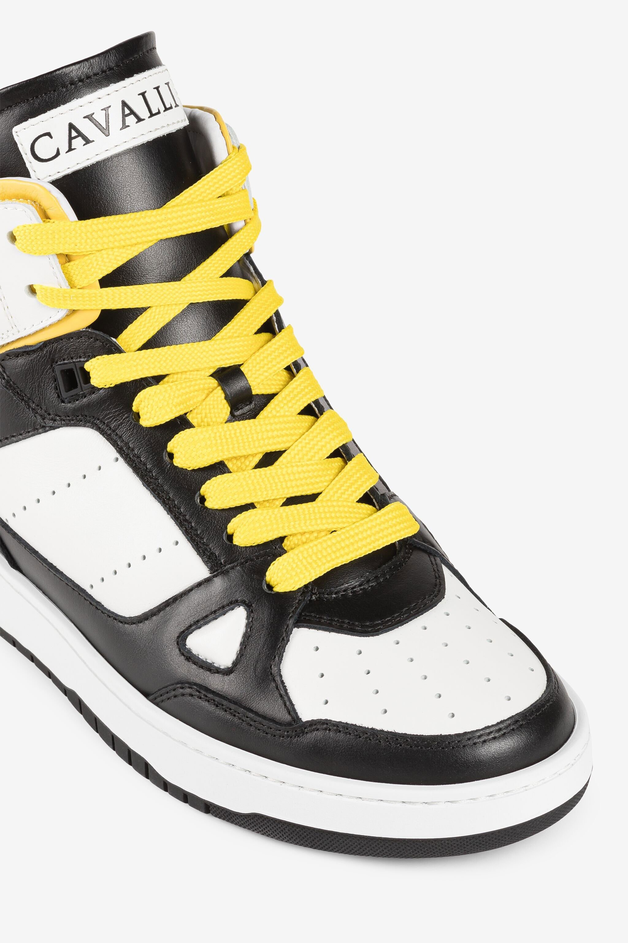RC Logo-print high-top sneakers Black/White QRS128-PZA79