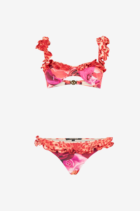 RC Garden Rose And Cheetah Skin Bikini Fuchsia UKW003-HVN75