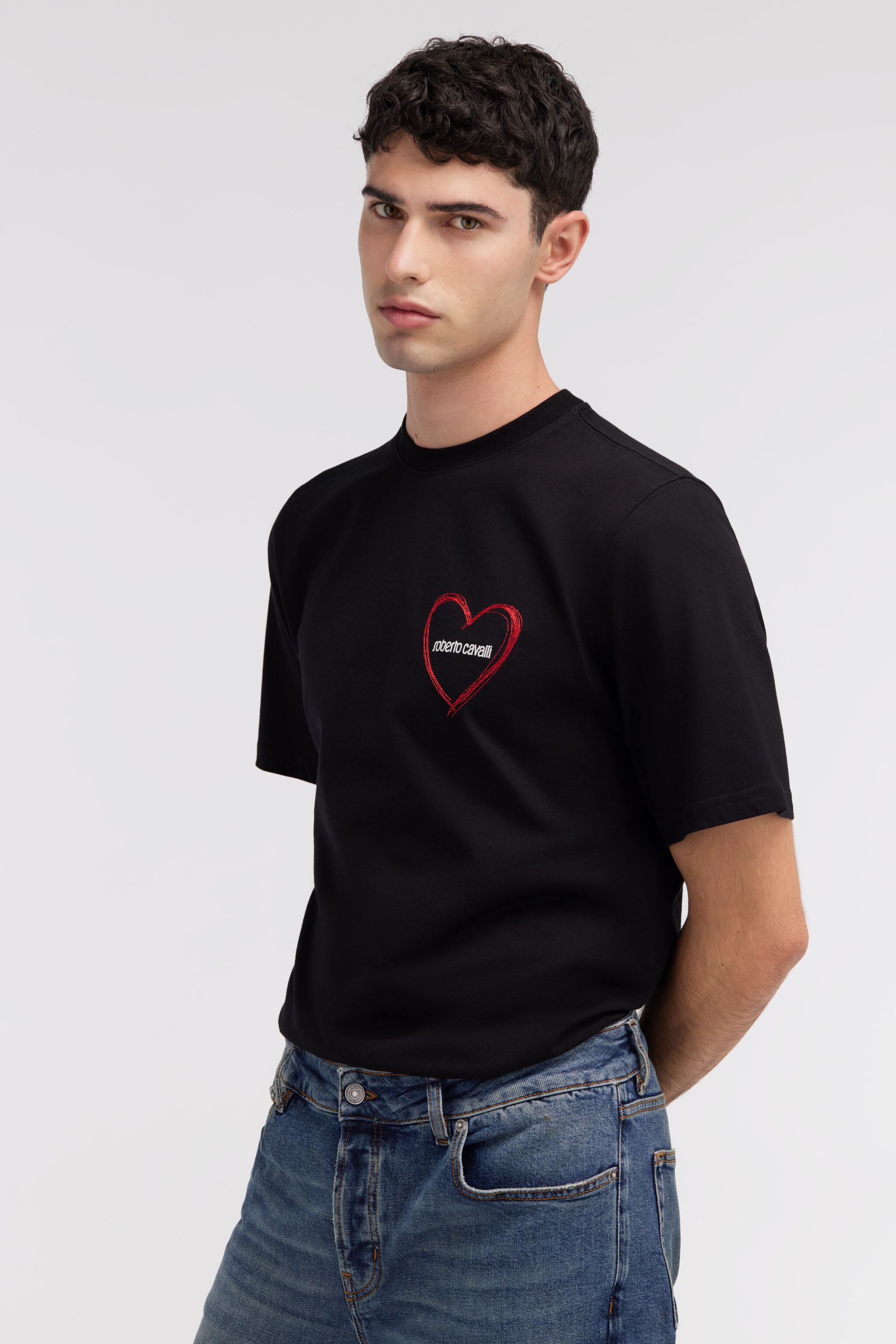 RC Heart and Logo t-shirt Black SRT61L-JD060