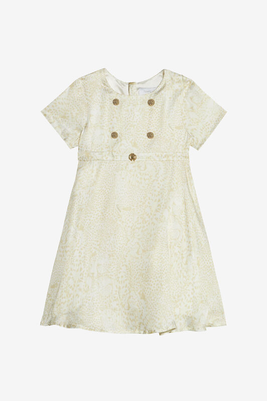 JU Dress With Cheetahs And Cheetah Skin IVORY UJT10J-6DO35