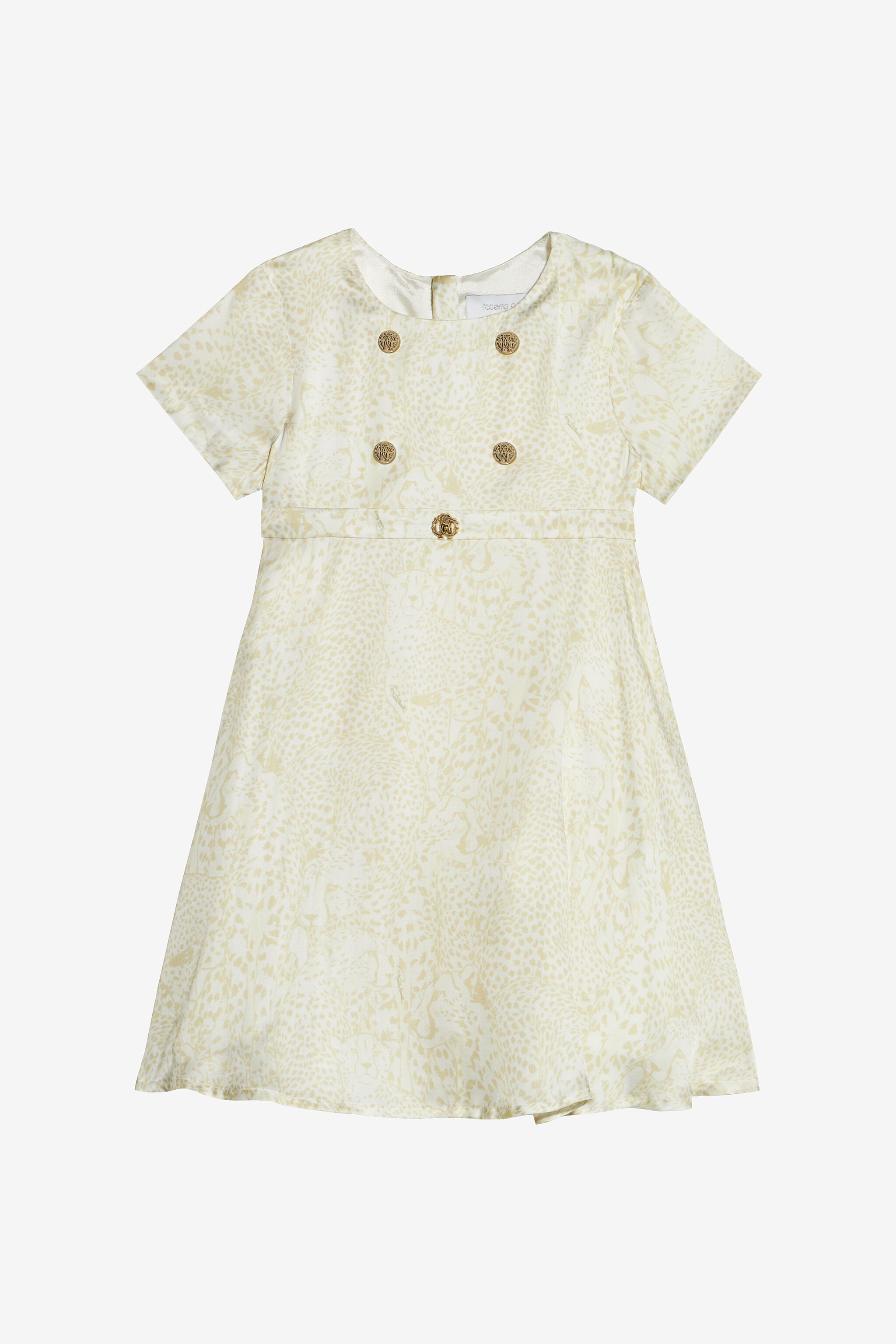 JU Dress With Cheetahs And Cheetah Skin IVORY UJT10J-6DO35