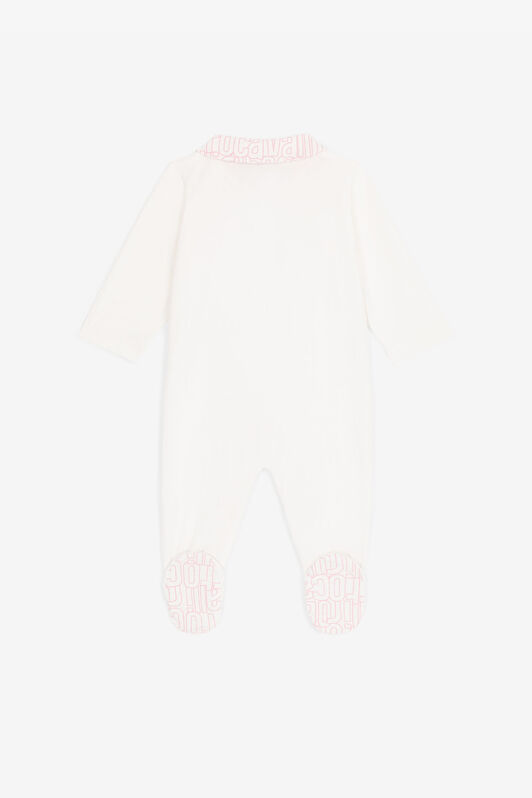 JU RC Monogram-Embroidered Babygrow Set JU RC Monogram-Embroidered Babygrow Set Pink RJT80T-JD001