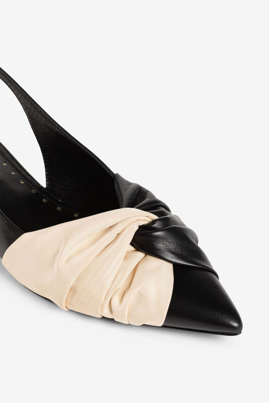 RC Le Pettegole Slingback Pumps Ivory/Black QWS010-PN202