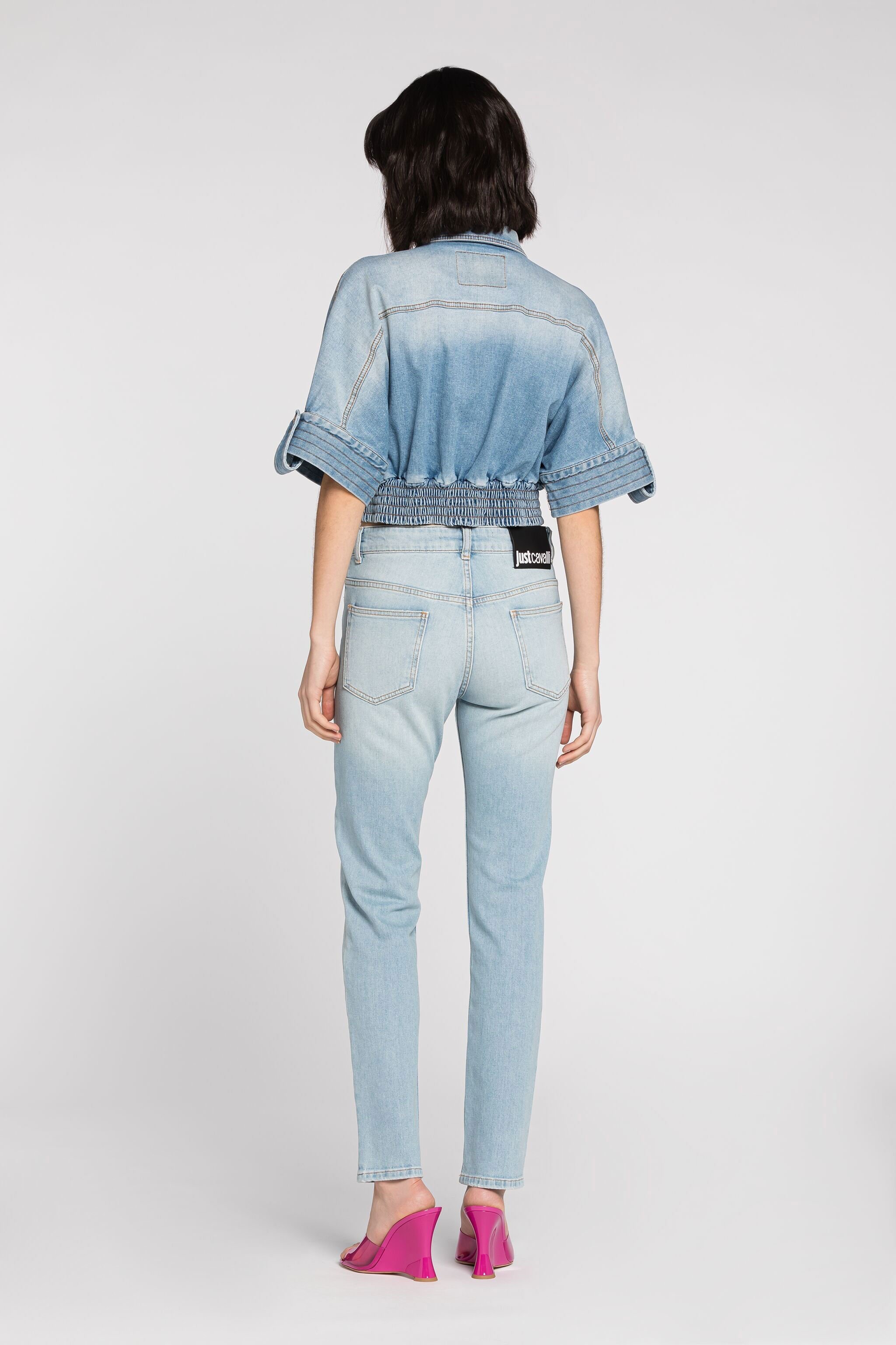JC Jean droit à logo Just Cavalli BLEU CIEL Q61390-Q0293