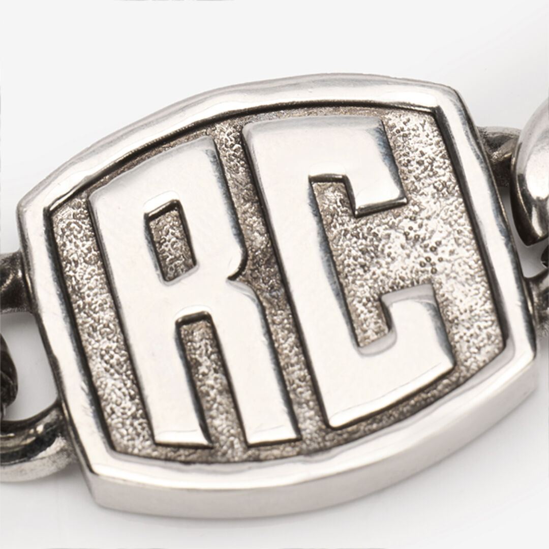 RC Chain Necklace with RC Monogram Silver VRG003-AM258