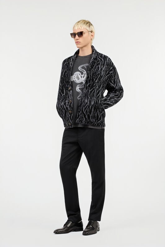 RC Cardigan In Jacquard Animalier RC Cardigan In Jacquard Animalier BLACK ROM90F-MSS30