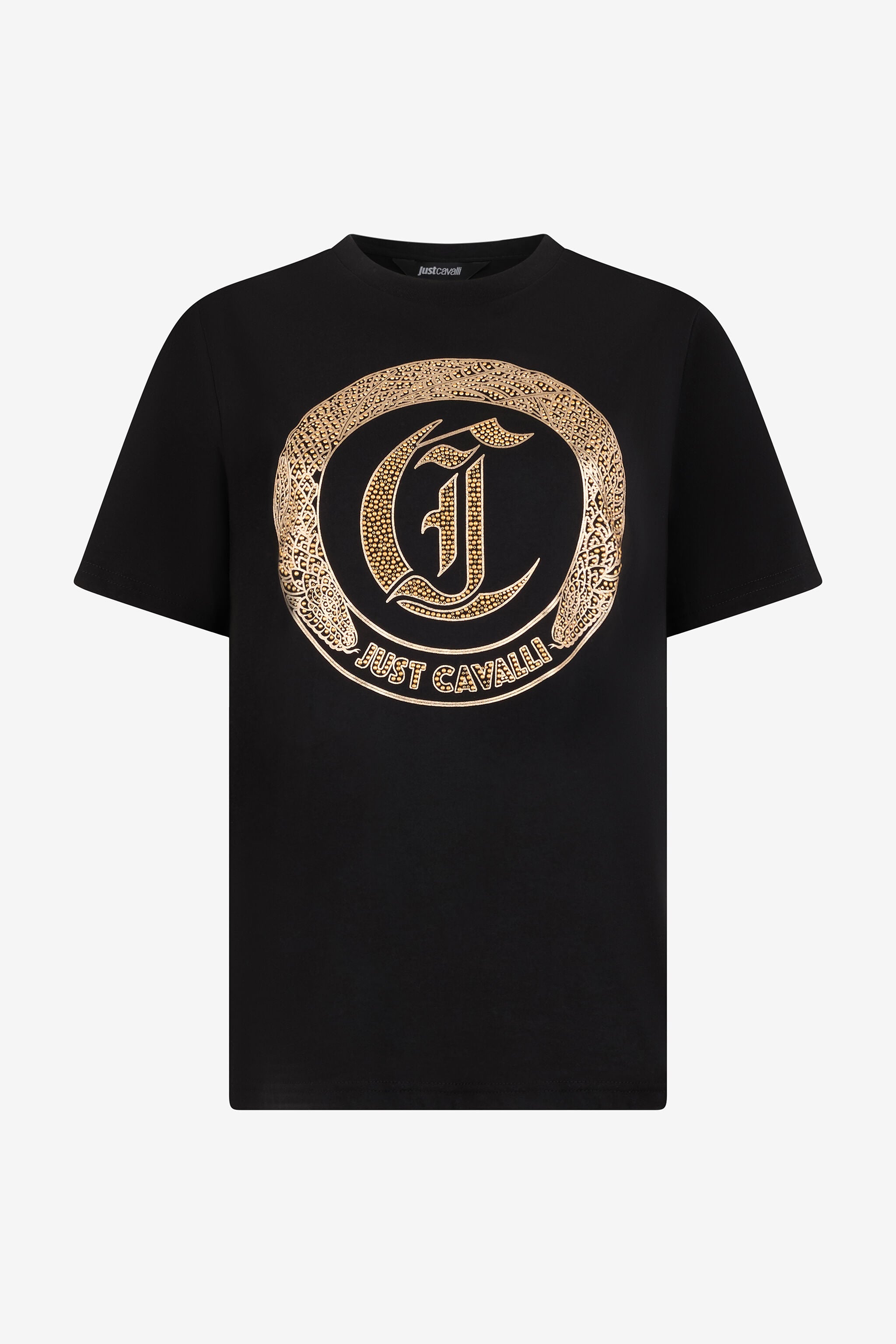 JC T-Shirt Nera BLACK/GOLD VFT180-VF303