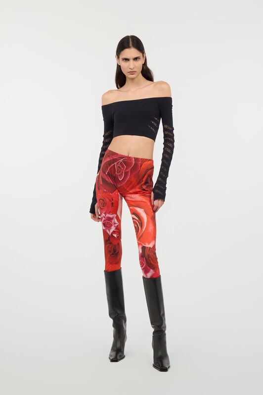RC Haut Cropped Avec Motif Zebra Ajouré Noir UKT631-MA001