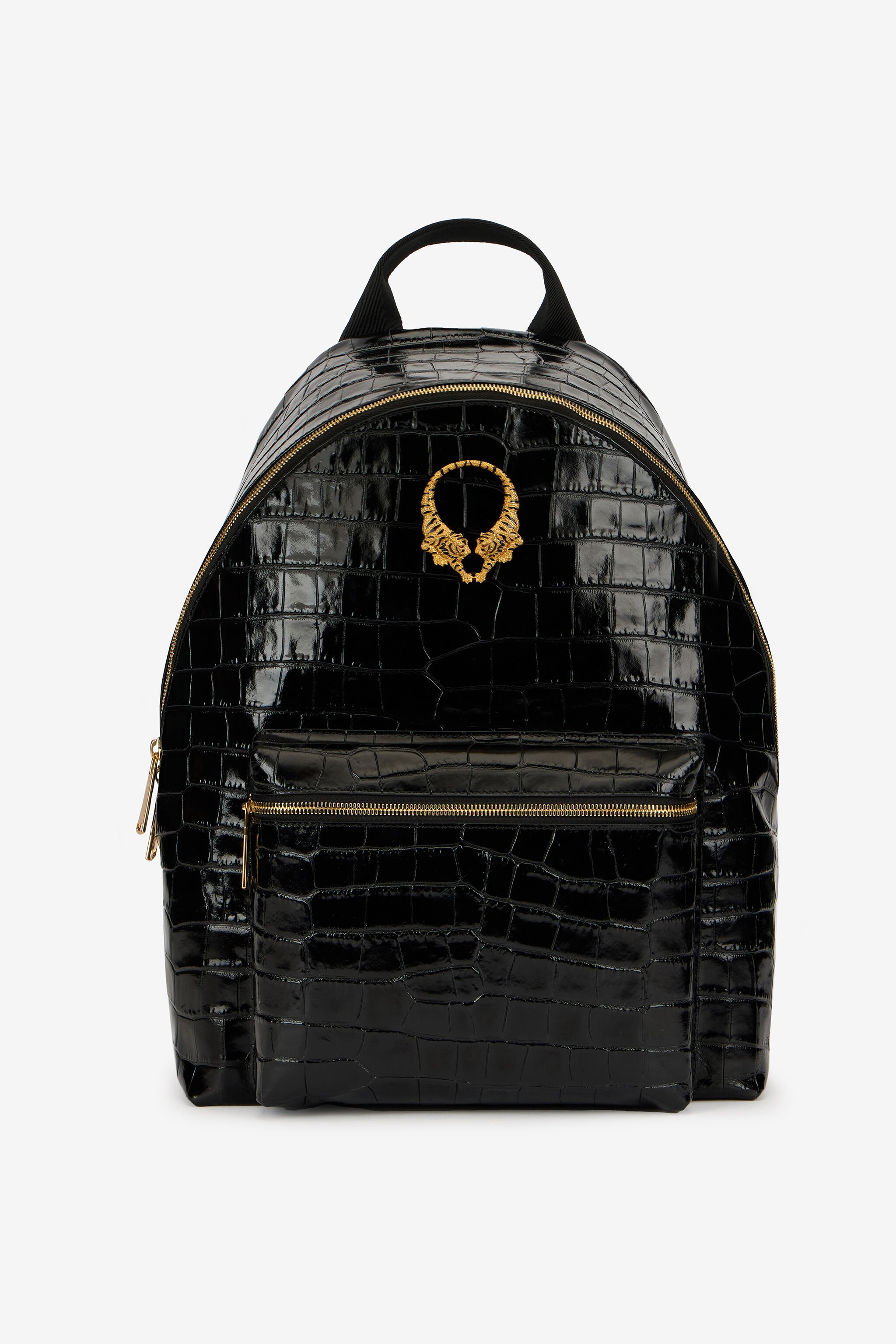 RC Roar Black Leather Backpack BLACK WRB001-PZ975