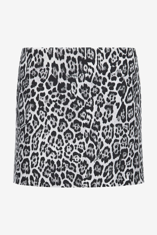 RC Miniskirt with Leopard print Black/White NOT30C-DQM81