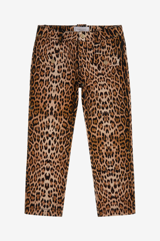 JU Jaguar Skin print pants Light brown SJT225-6SF65