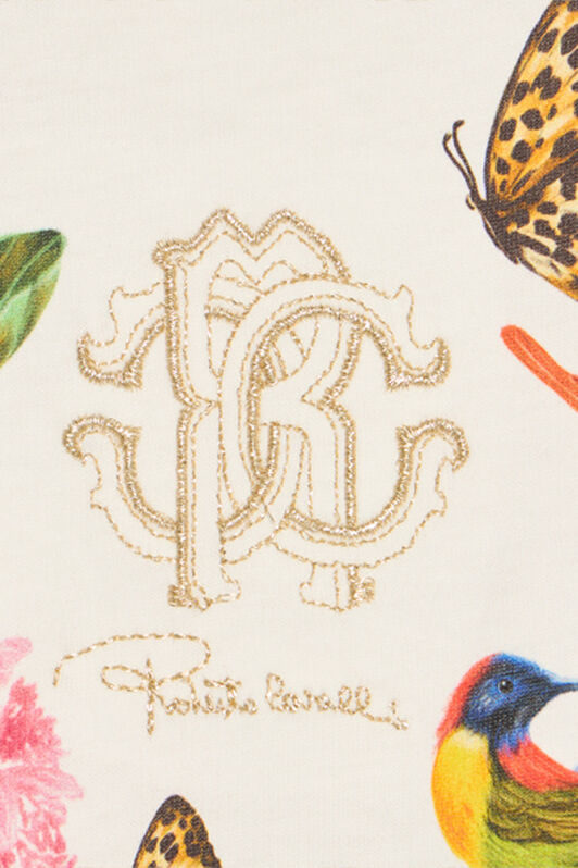 JU Abito Bianco Latte E Giallo Con Stampa Tropicale JU Abito Bianco Latte E Giallo Con Stampa Tropicale MILKY WHITE/YELLOW VJT10N-JD001