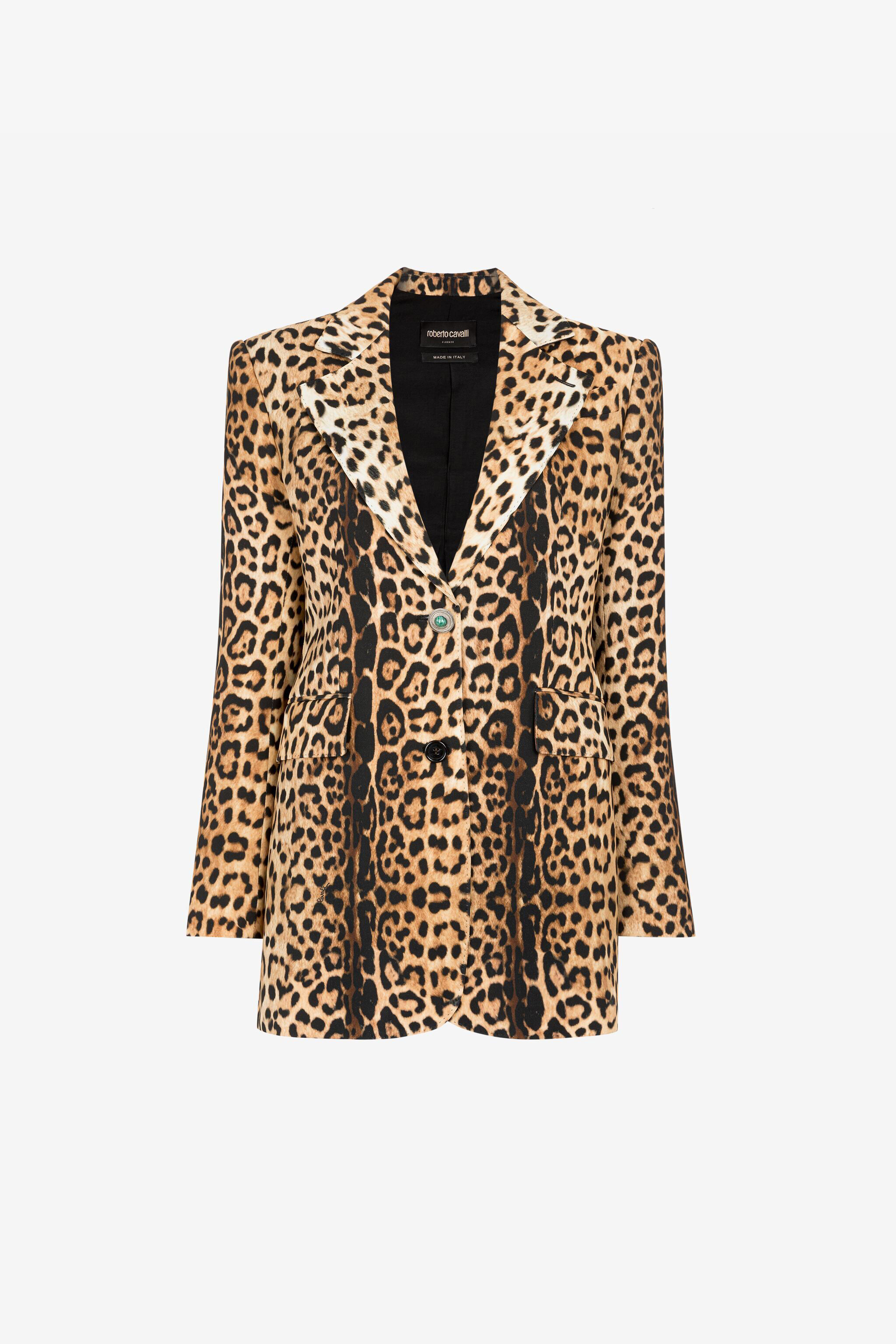 Leopard print womens blazer hot sale