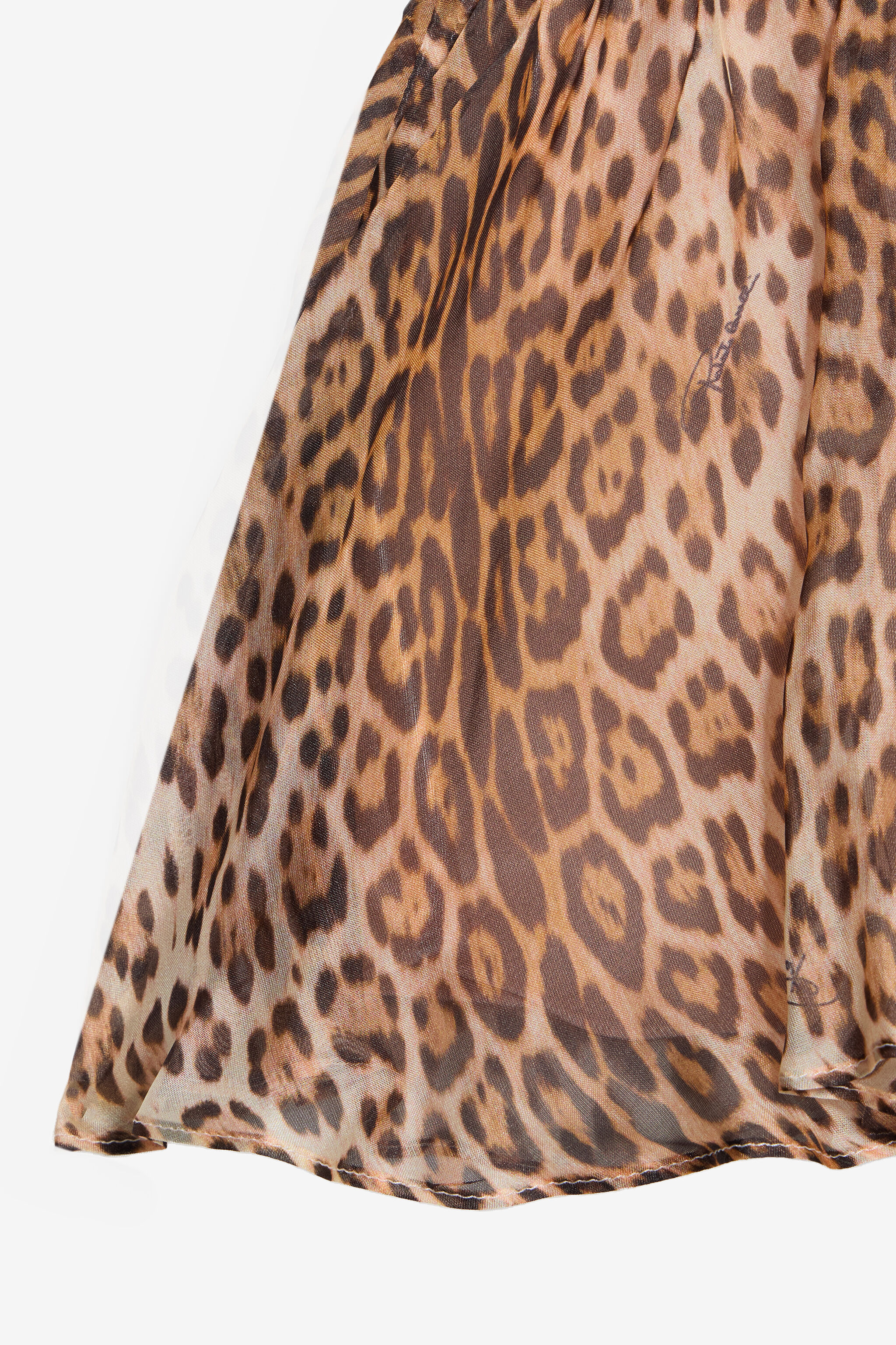 JU Skirt with Jaguar Skin Print NATURAL VJT300-2NO52