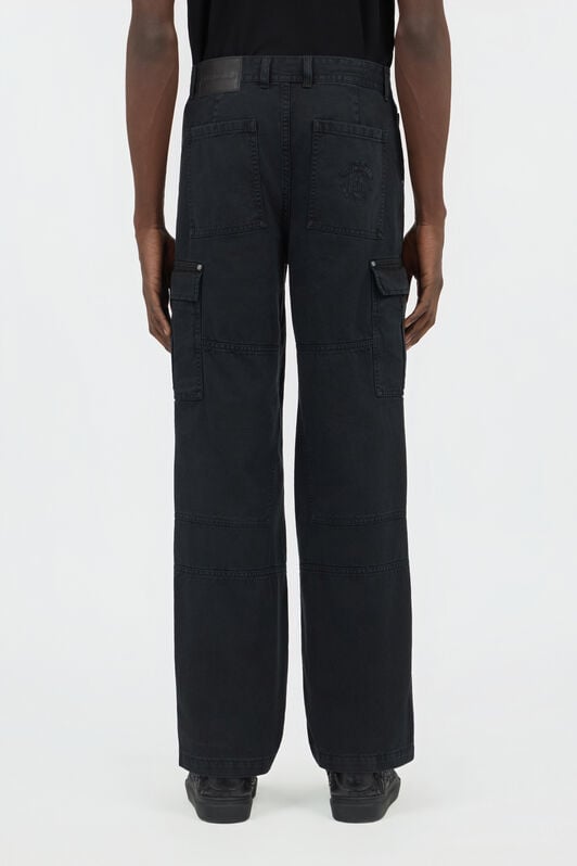 RC Black Cotton Cargo Trousers BLACK SOT20A-FA017