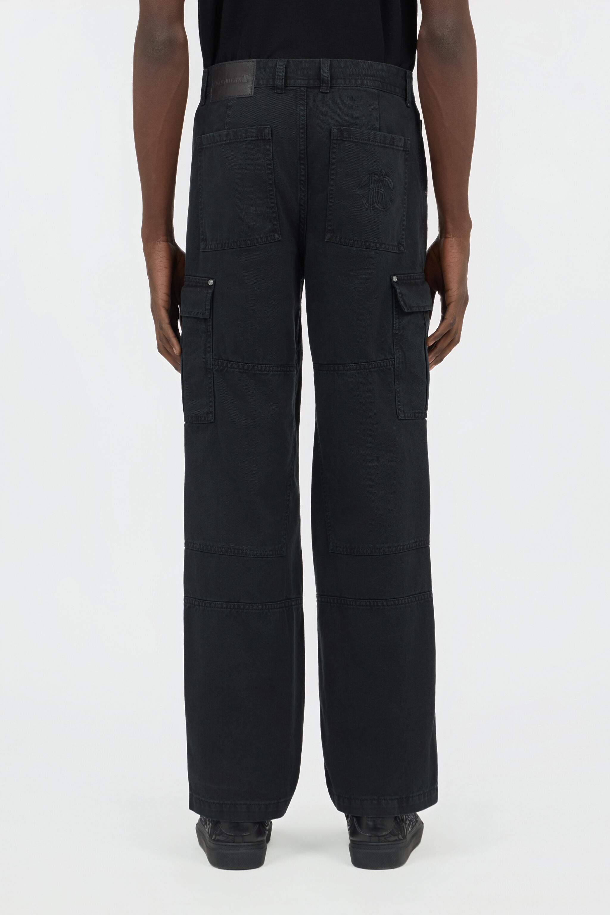 RC Black Cotton Cargo Trousers BLACK SOT20A-FA017