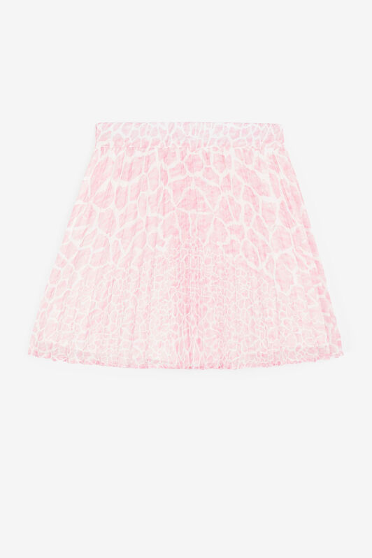 JU Pleated Giraffe-Print Skirt JU Pleated Giraffe-Print Skirt BABY ROSE/MILK WHITE PJT300-HDE25