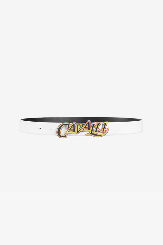 RC Cinturón de cuero con logotipo Blanco QRC005-PZ132