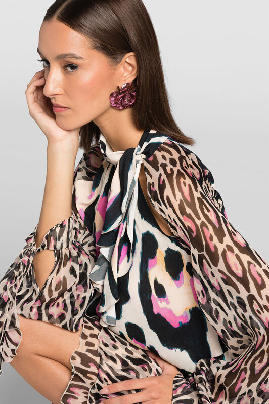RC Mirror Snake Earrings Fucsia QKG017-AM001
