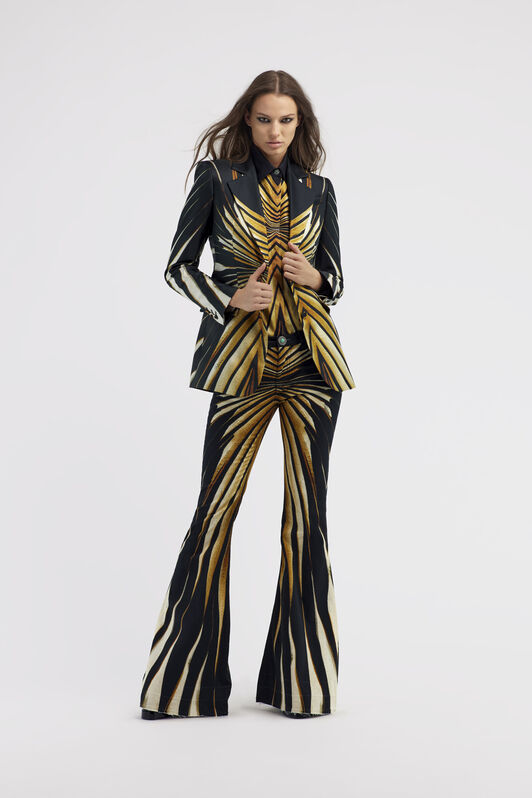 RC Einreiher-Blazer mit Ray of Gold-Druck Gold RWT405-4QI12