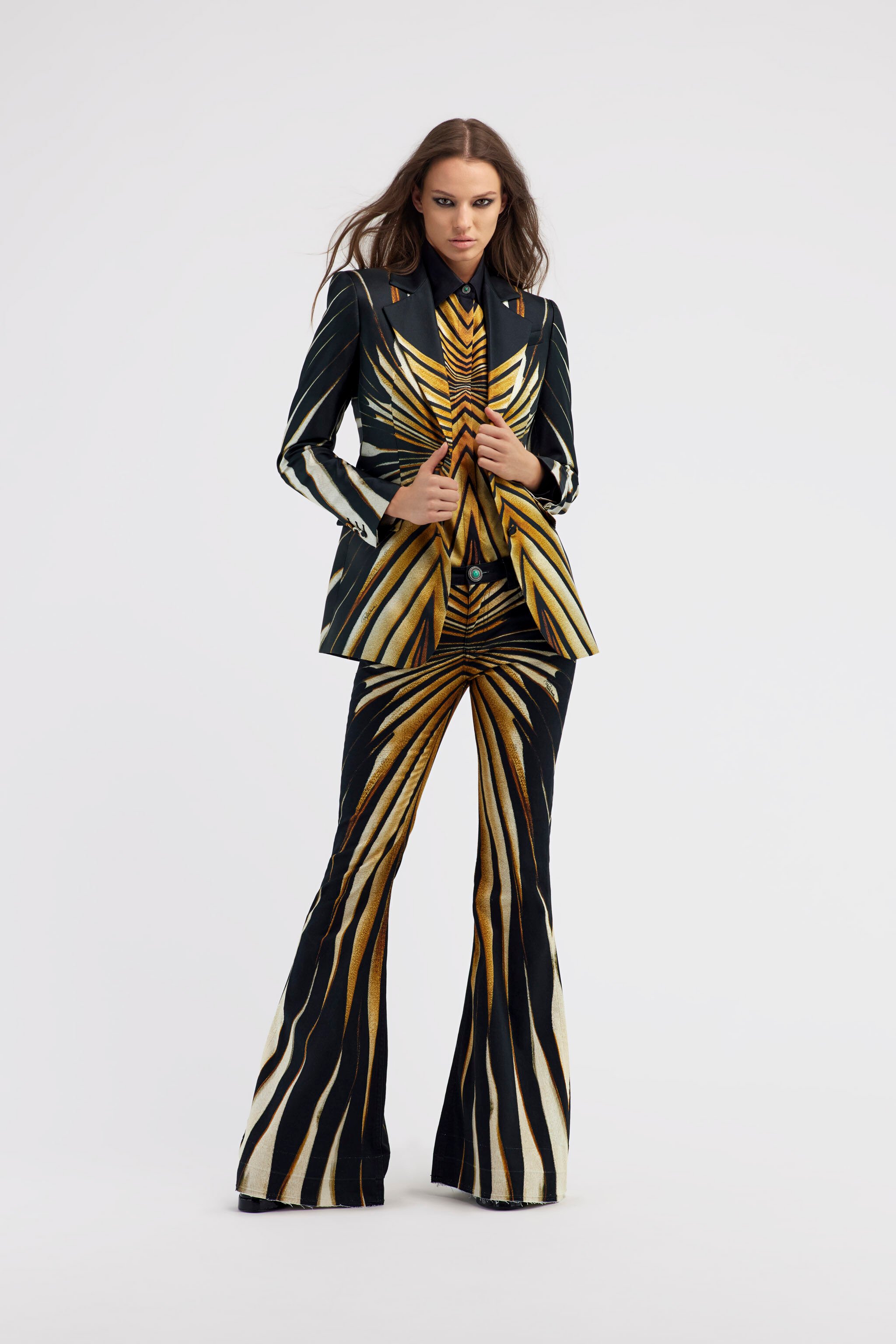 RC Einreiher-Blazer mit Ray of Gold-Druck Gold RWT405-4QI12
