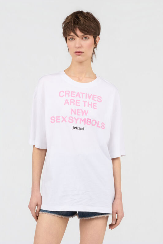 JC White T-Shirt With Logo JC White T-Shirt With Logo WHITE WFT229-WF611