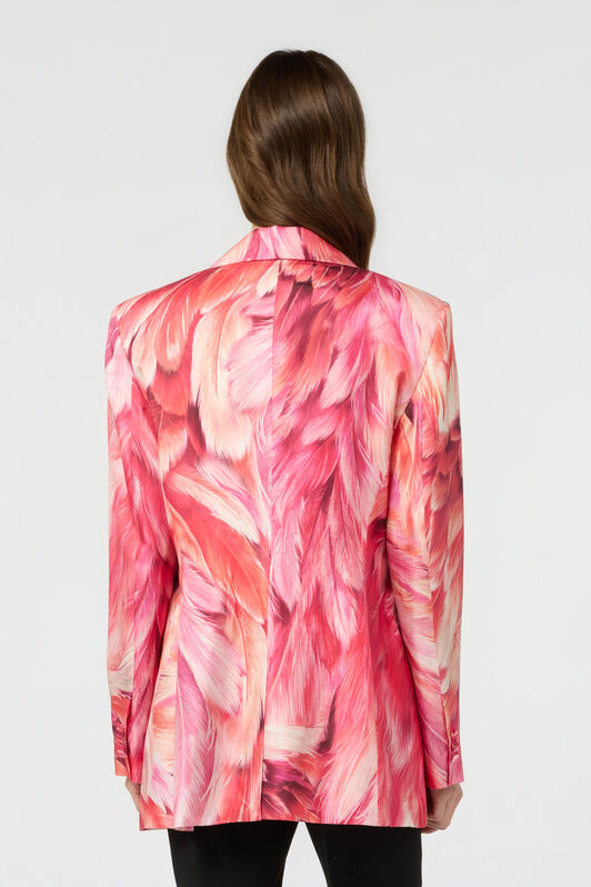 RC Veste en soie avec imprimé Plumage RC Veste en soie avec imprimé Plumage PEONIA SWT405-4QL71