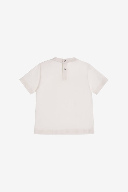 JU T-shirt with Monogram RC and Robot White SJT615-JD001