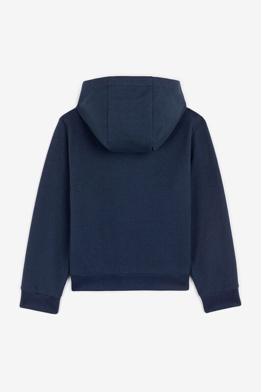 JU Logo-embroidered zipped hoodie Dark blue OJT975-ISA2J