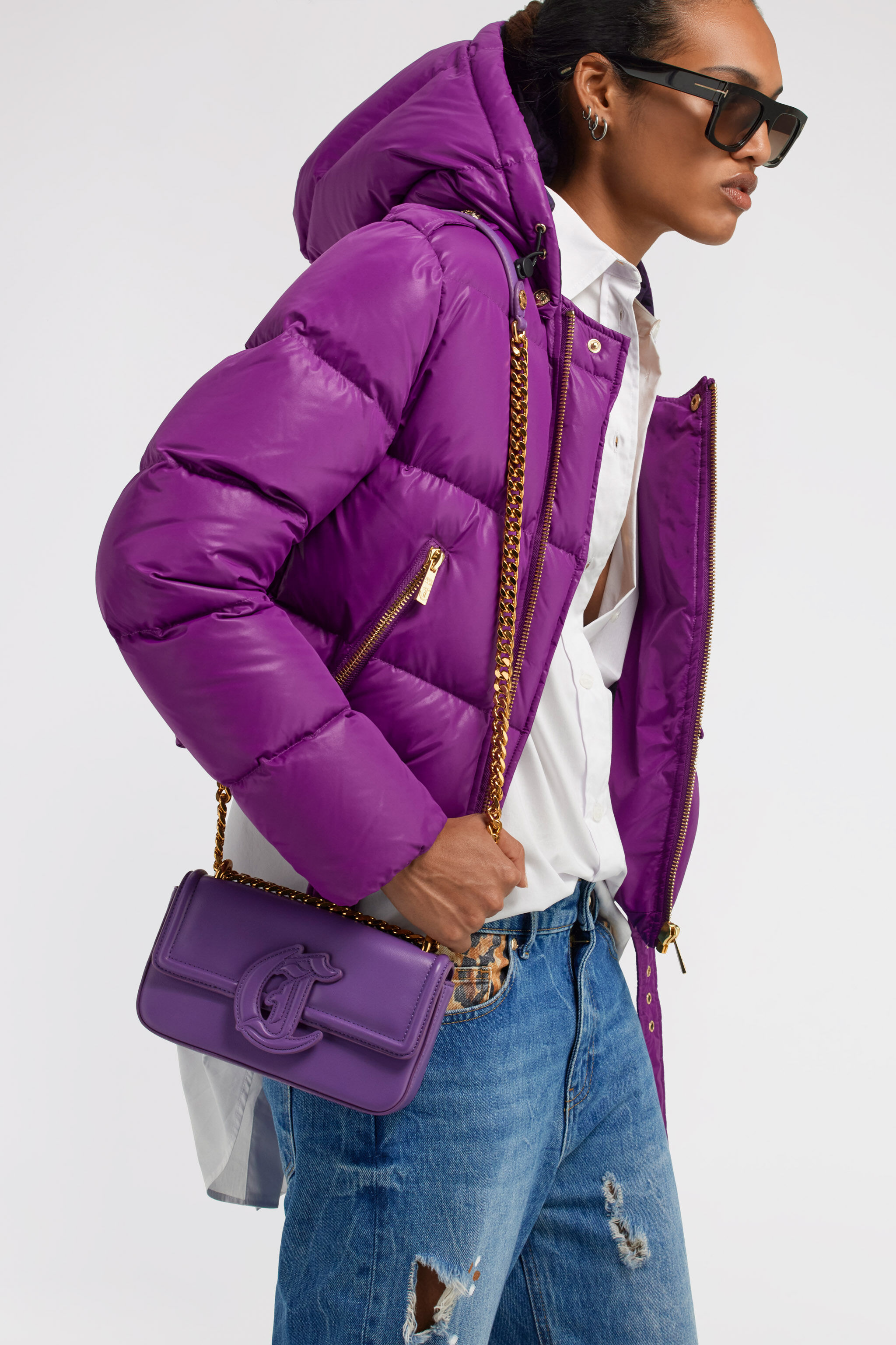 JC Just Cavalli Handbag Purple TFB074-TF439