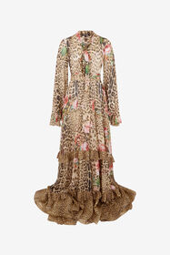 RC Kleid Mit Jaguar Roses-Print NATURAL XQT133-HNT24