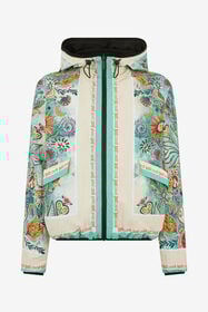 JC Giacca In Nylon con Stampa Tropical Garden 217 AZZURRO + 582 AR WFT348-WF746