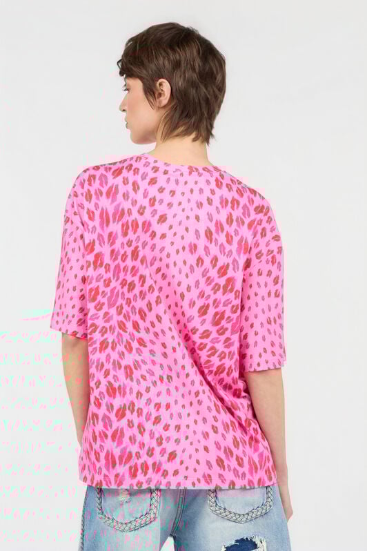 JC The Jaguar Kiss Print T-Shirt 433 ROSA + 455 FUXIA WFT195-WF577