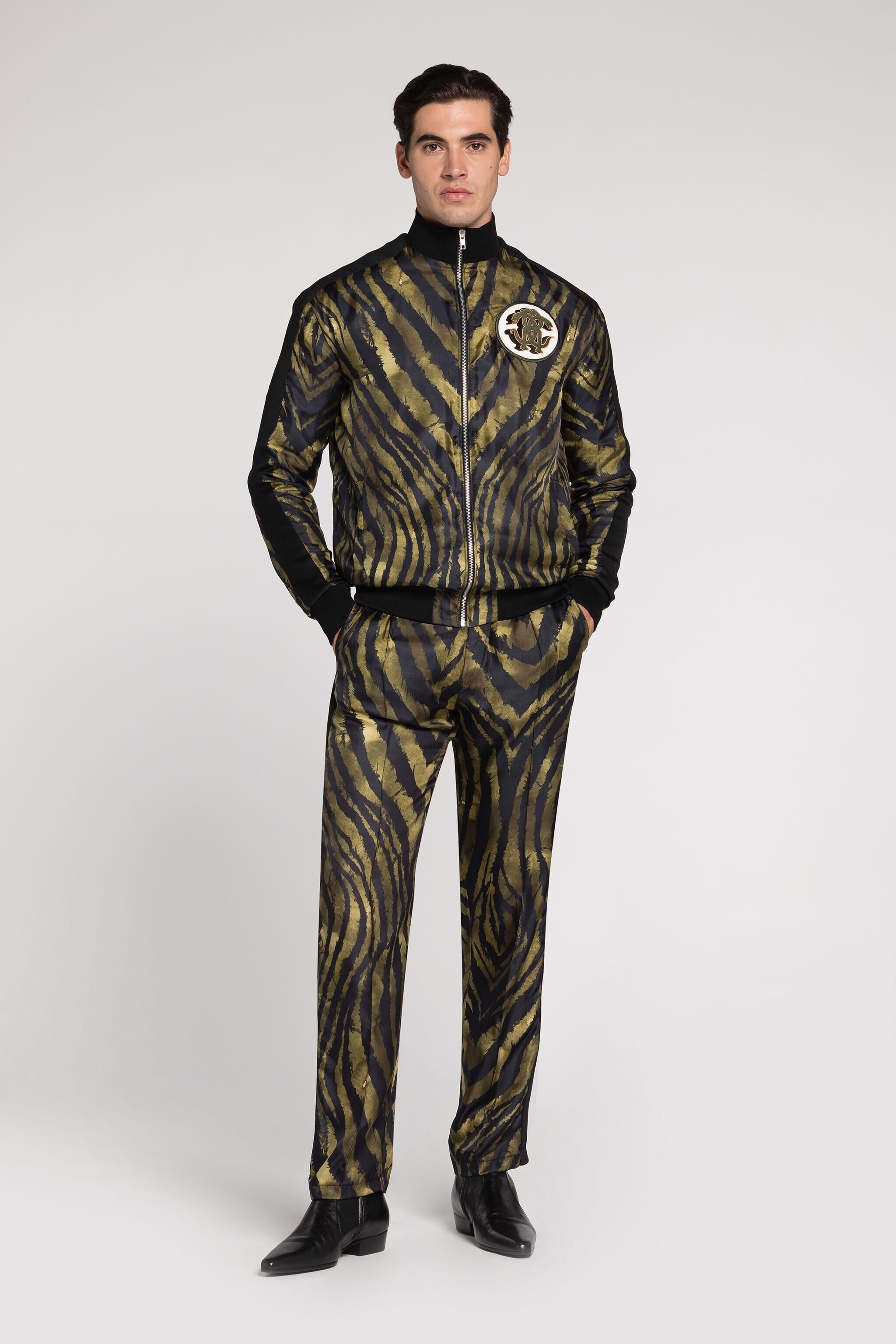 RC Zebra-Print Mirror Snake Jacket Dark green/Black RRT66F-2N410