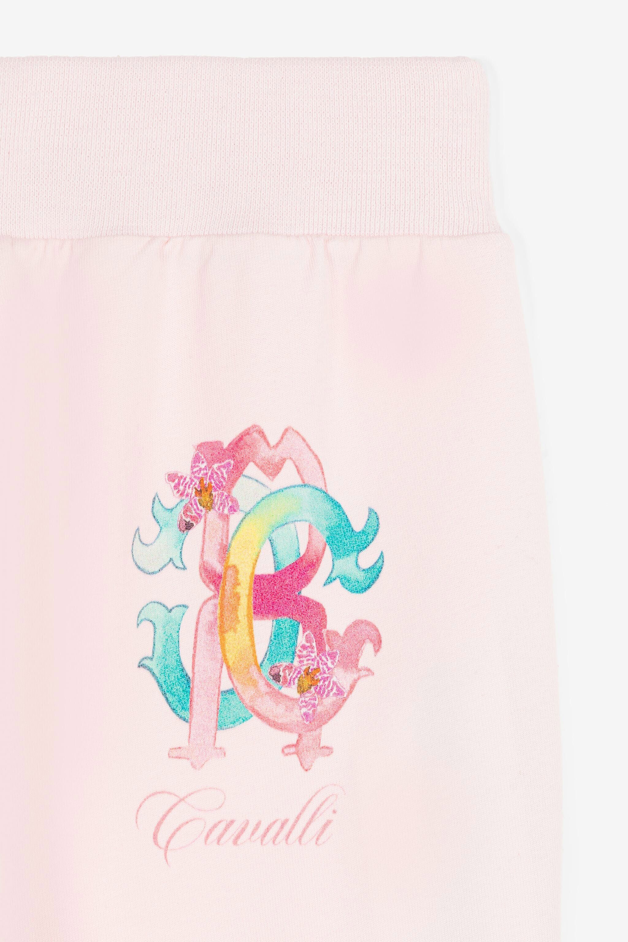 JU Logo-print cotton track pants Pink QJT262-CF050