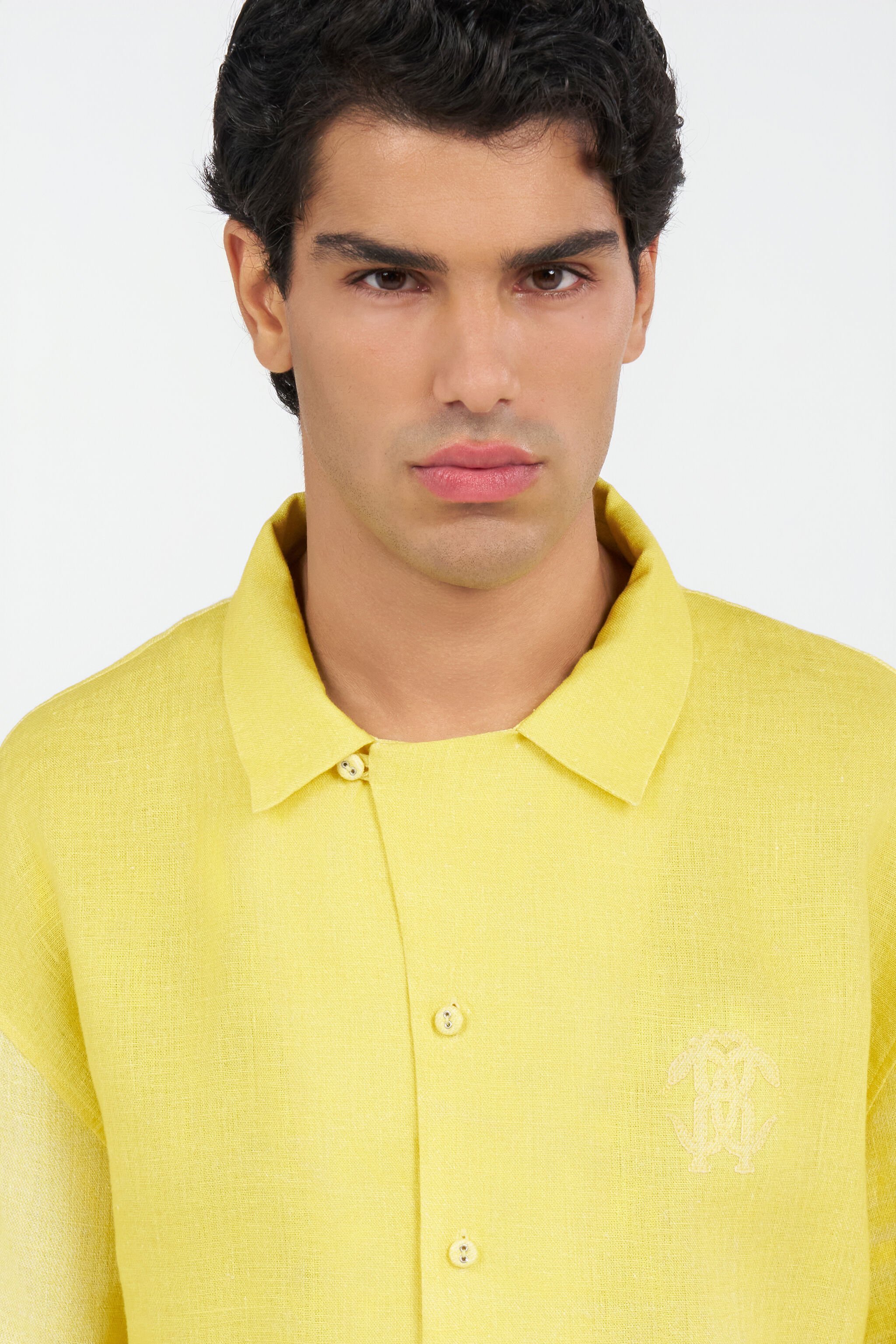 RC Chemise en lin YELLOW WNT760-3HR37