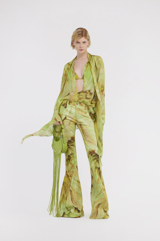 RC Plumage print shirt Verde claro SWT701-CTL71